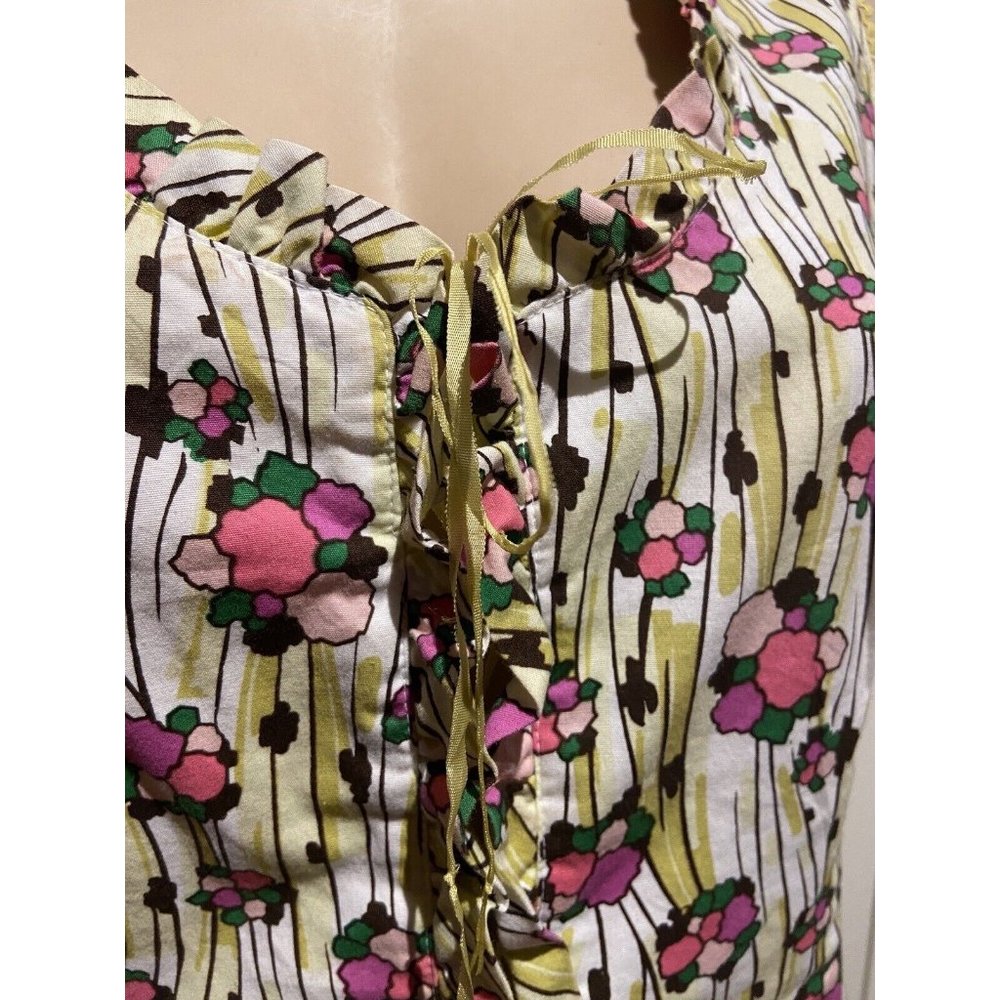 🌱 LISA HO cute Designer sleeveless cotton corset Blouse Shirt Top 10 lace up - Picture 11 of 16